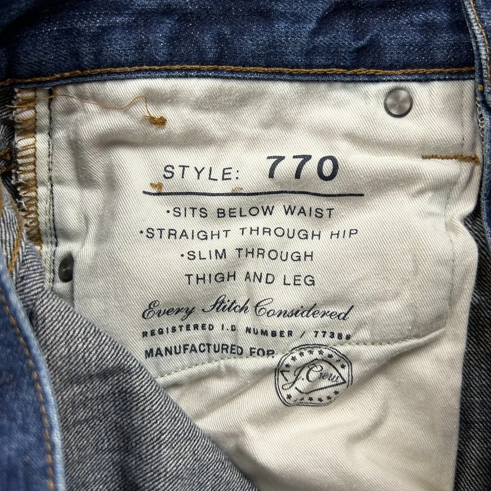 J. Crew Kaihara Japanese Selvedge Jeans Mens fits 30x32 Blue 770 Slim Straight